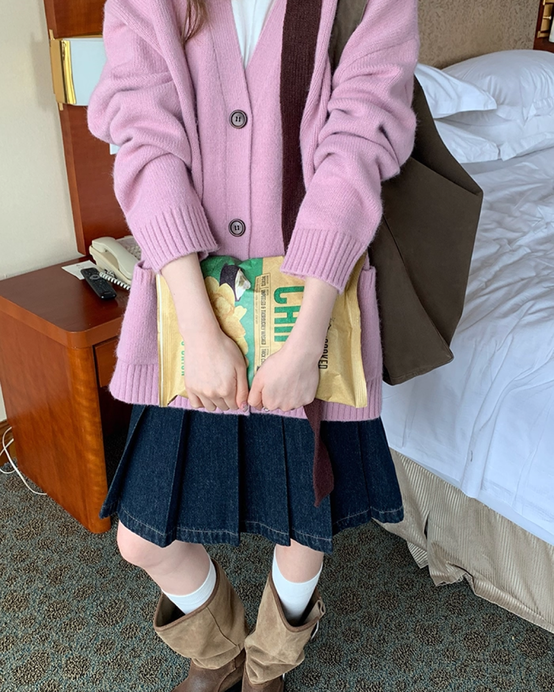 Loose Pocket Knit Cardigan BU0031