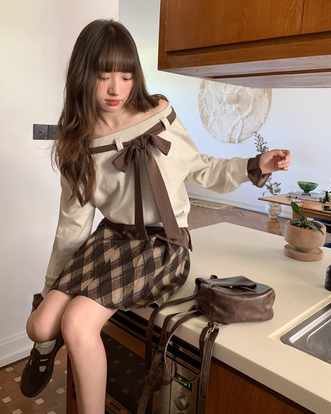 Ribbon Layer Sweatshirt BU0032