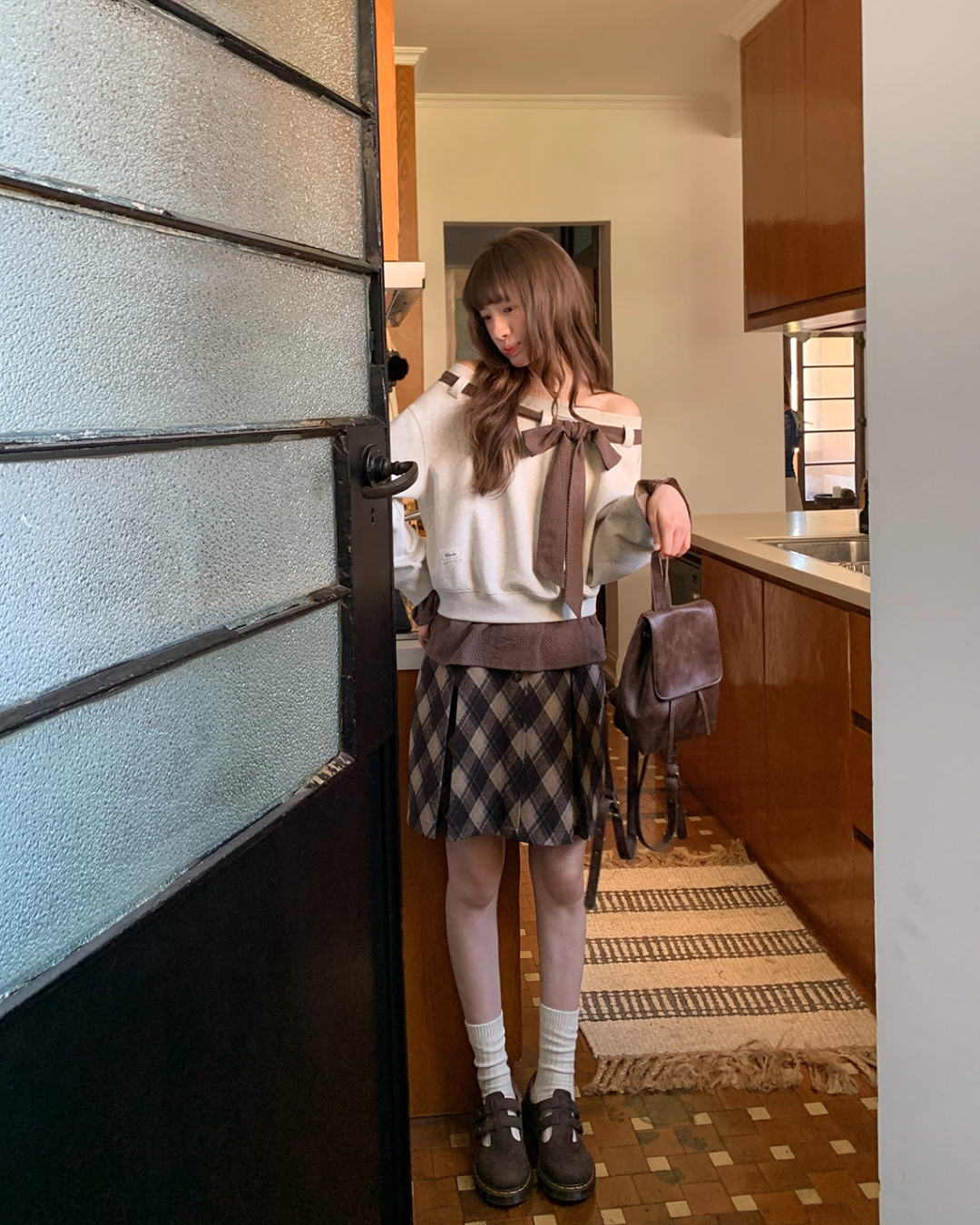 Ribbon Layer Sweatshirt BU0032