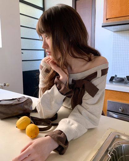 Ribbon Layer Sweatshirt BU0032