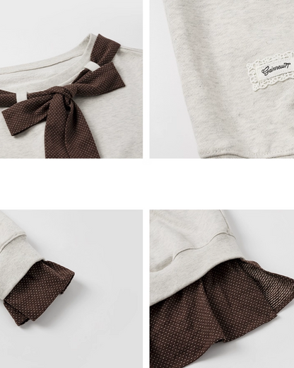 Ribbon Layer Sweatshirt BU0032