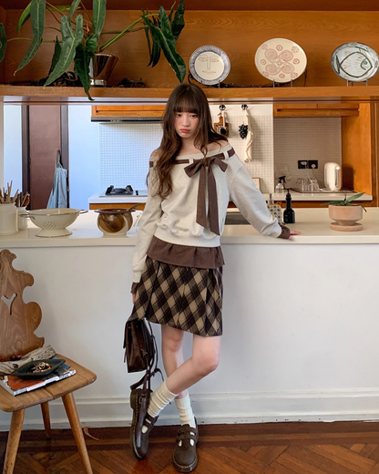 Ribbon Layer Sweatshirt BU0032