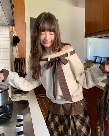 Ribbon Layer Sweatshirt BU0032