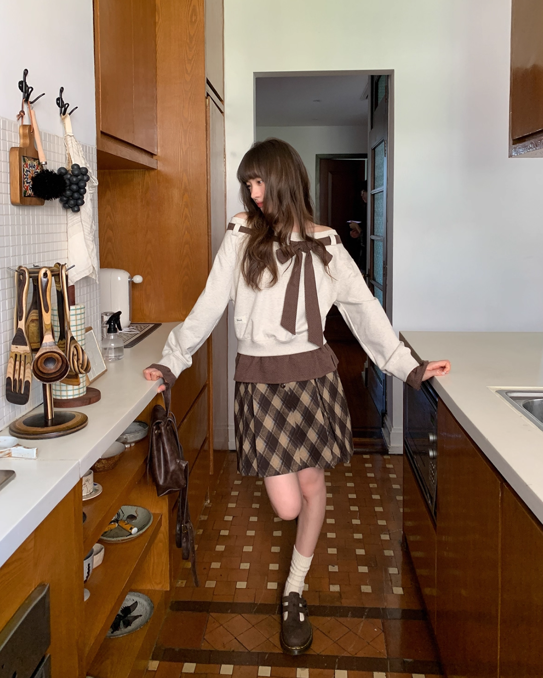 Ribbon Layer Sweatshirt BU0032