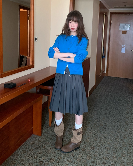 Pleats Middle Skirt BU0009