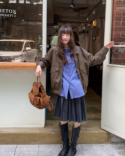 Pleats Middle Skirt BU0009