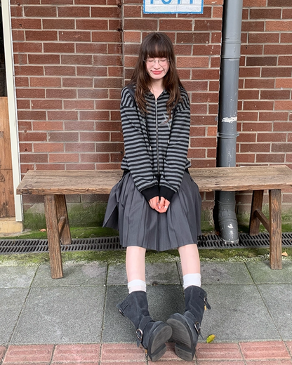 Pleats Middle Skirt BU0009