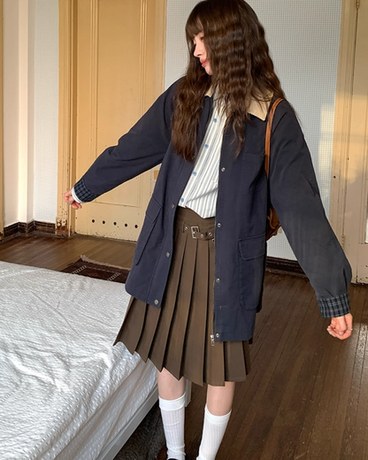 Pleats Middle Skirt BU0009