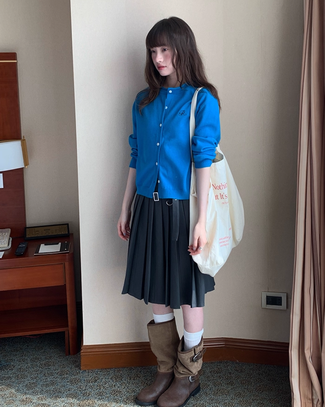 Pleats Middle Skirt BU0009