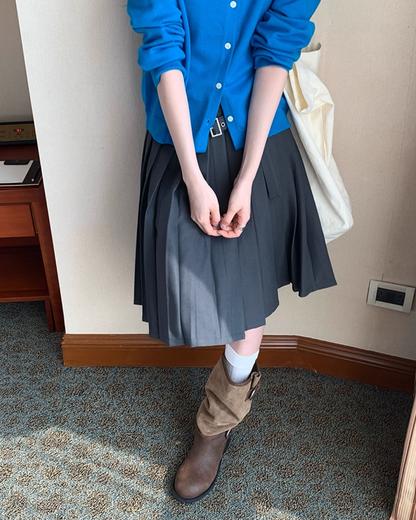 Pleats Middle Skirt BU0009