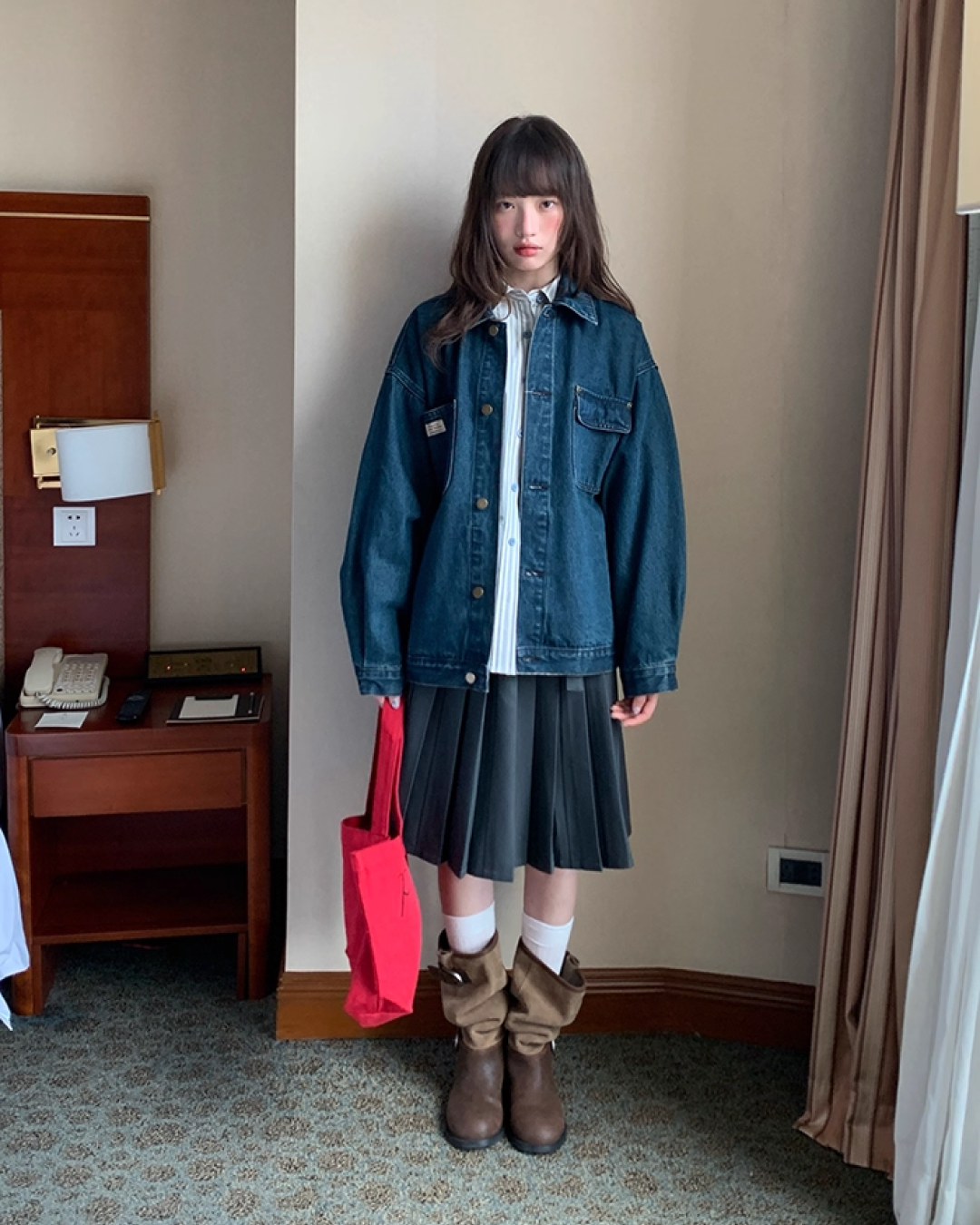 Pleats Middle Skirt BU0009