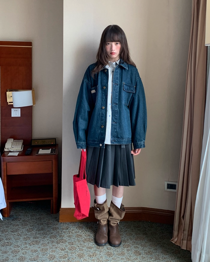 Pleats Middle Skirt BU0009