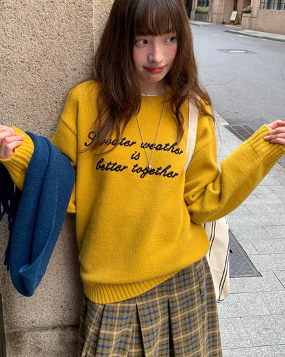 Color Lettering Knit BU0036