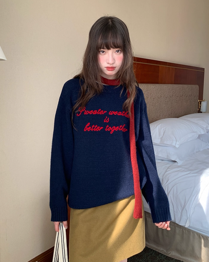 Color Lettering Knit BU0036