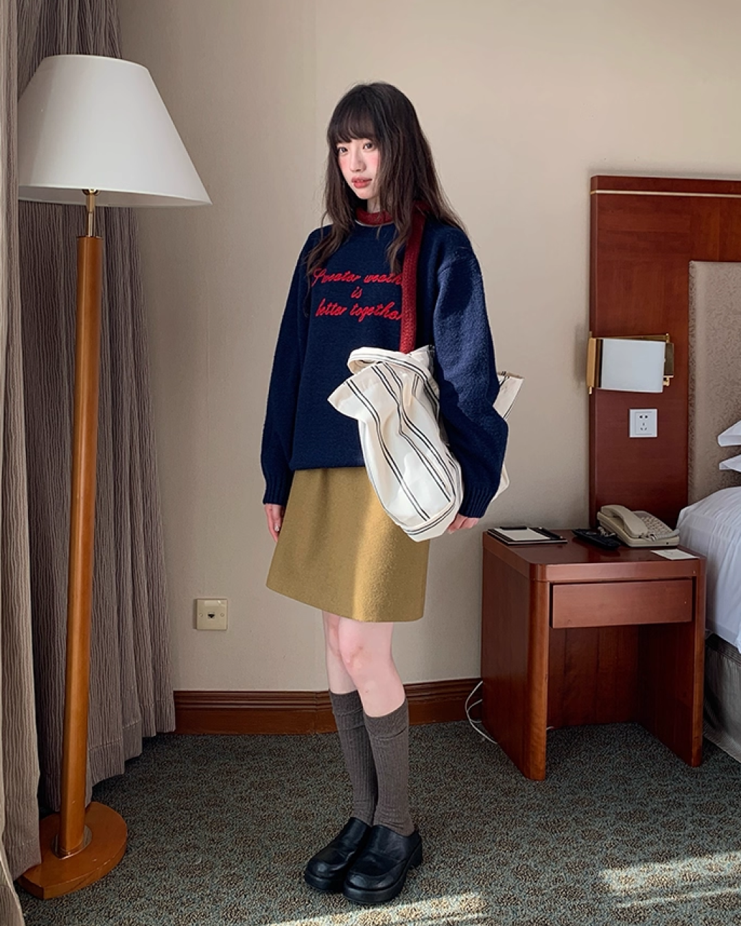 Color Lettering Knit BU0036