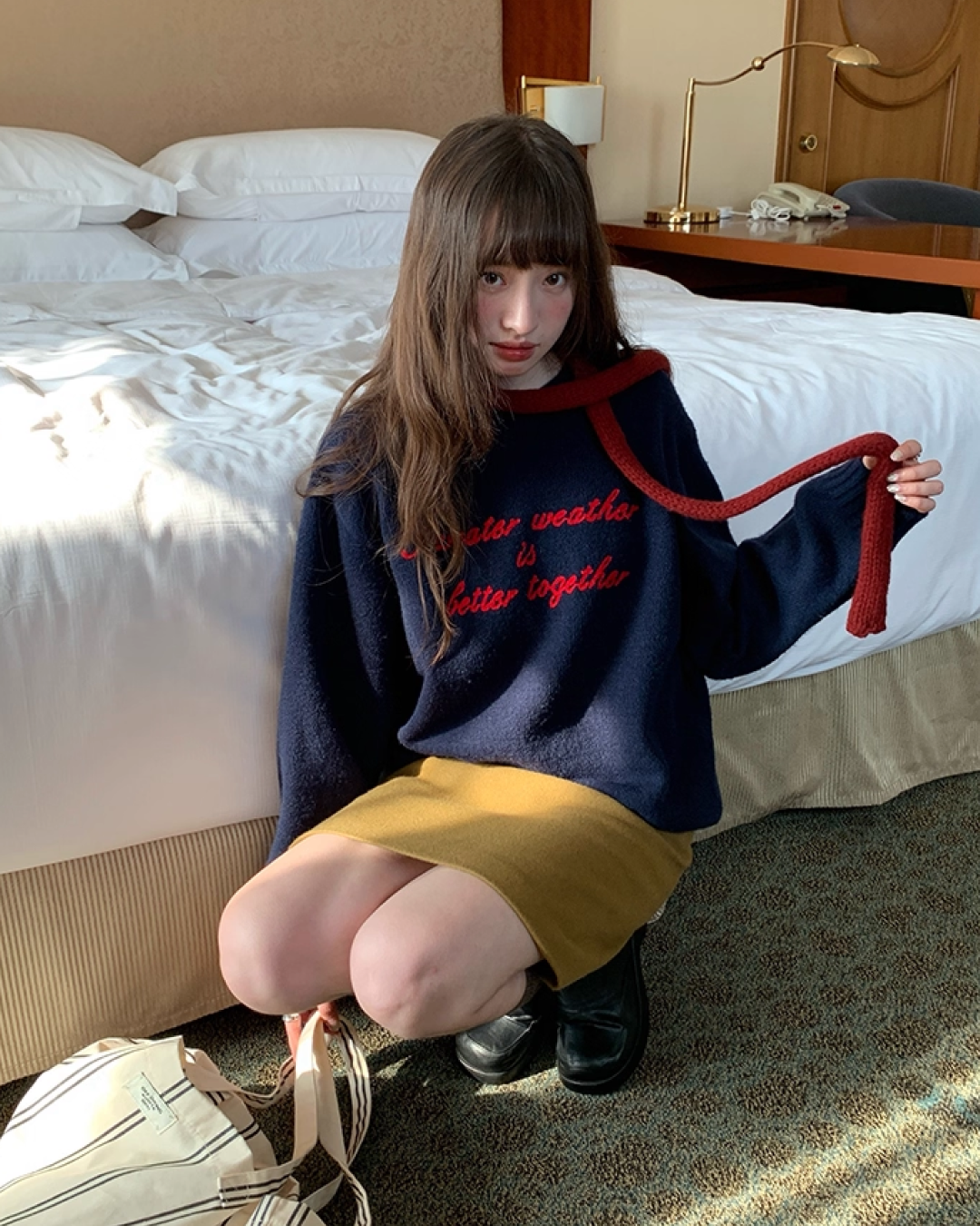 Color Lettering Knit BU0036