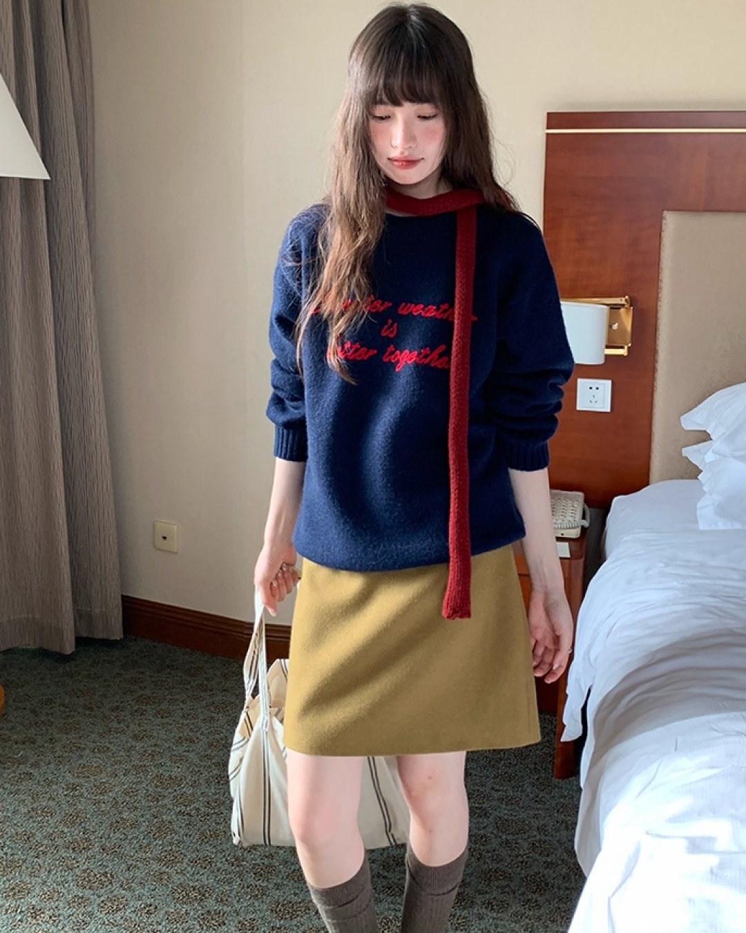 Color Lettering Knit BU0036