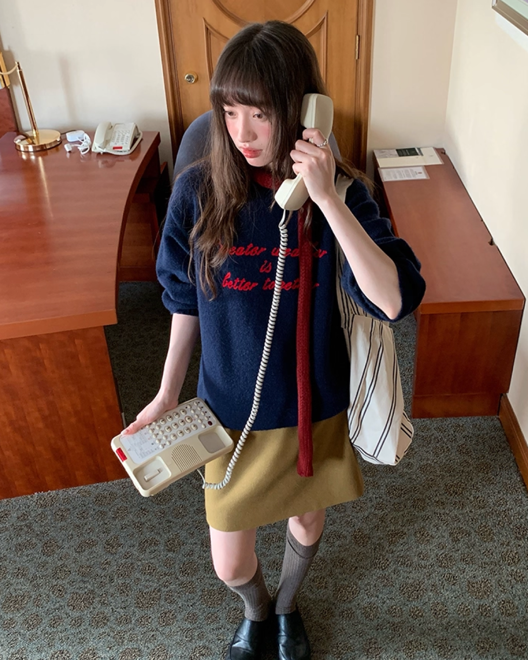 Color Lettering Knit BU0036