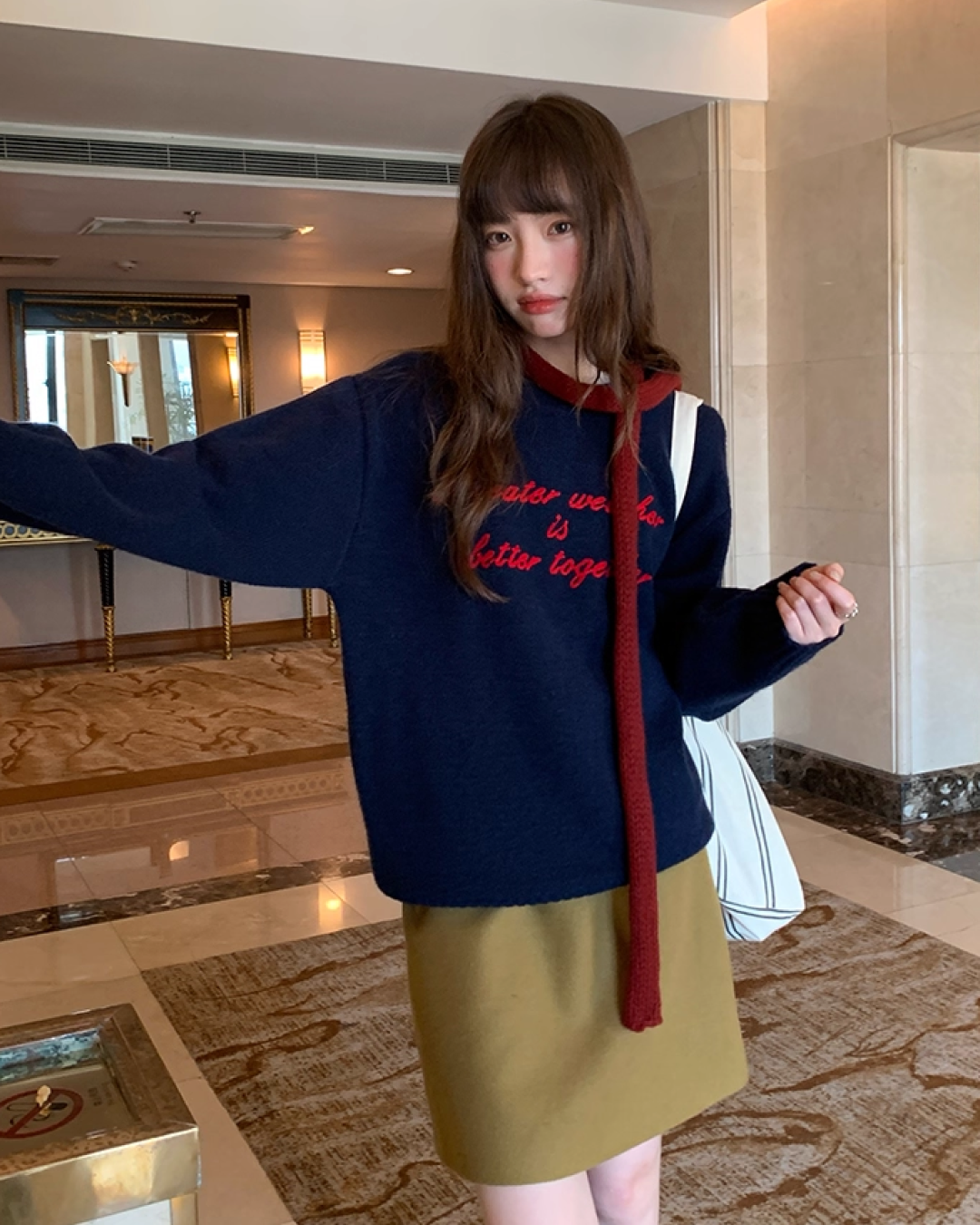 Color Lettering Knit BU0036