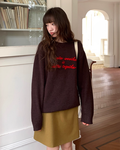 Color Lettering Knit BU0036