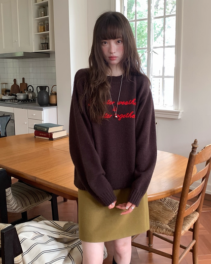 Color Lettering Knit BU0036