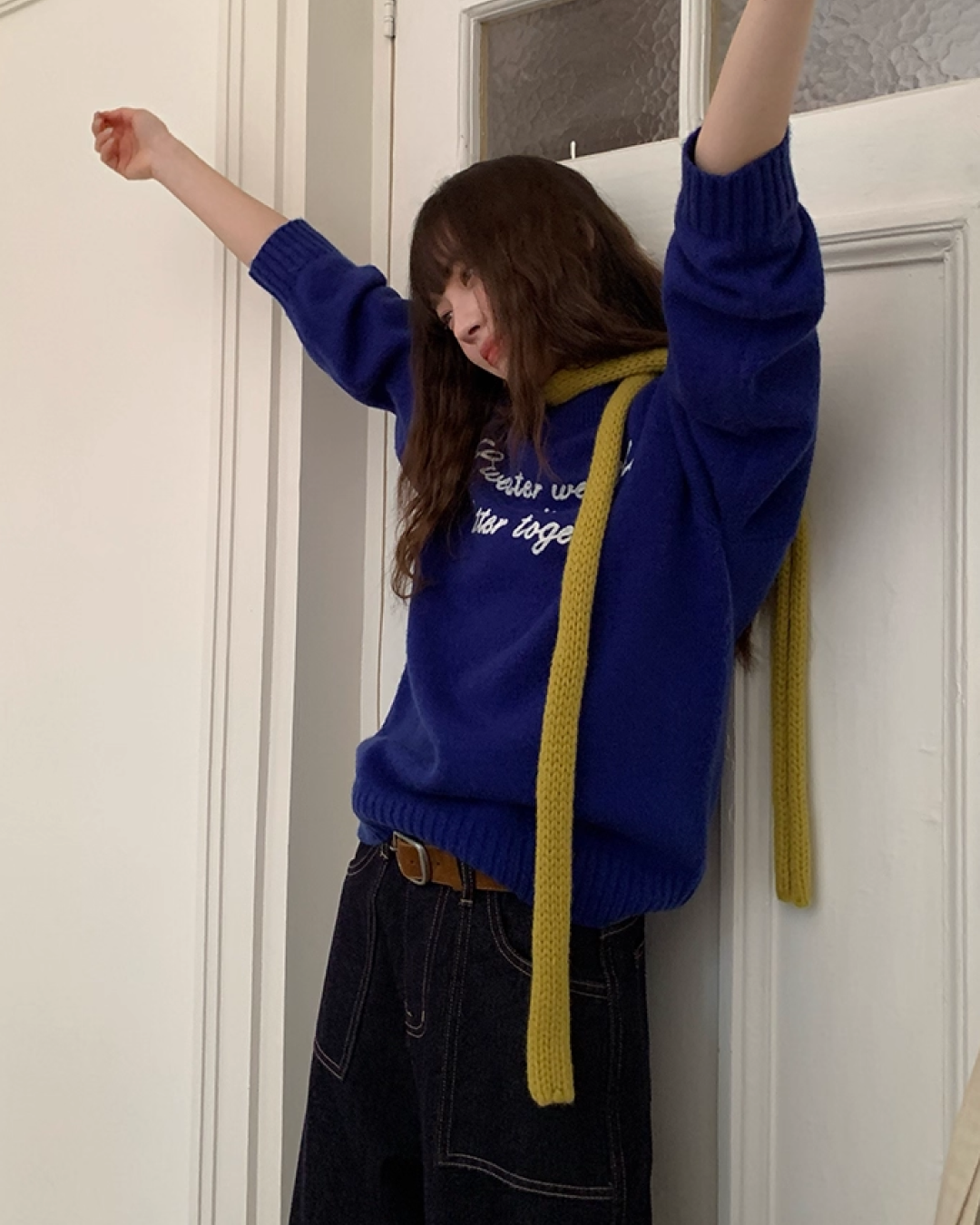 Color Lettering Knit BU0036