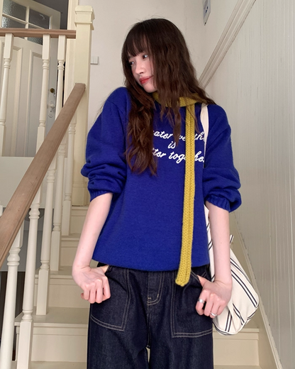 Color Lettering Knit BU0036