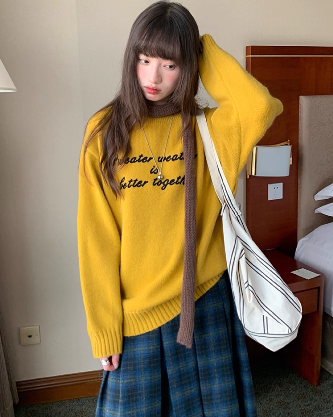 Color Lettering Knit BU0036