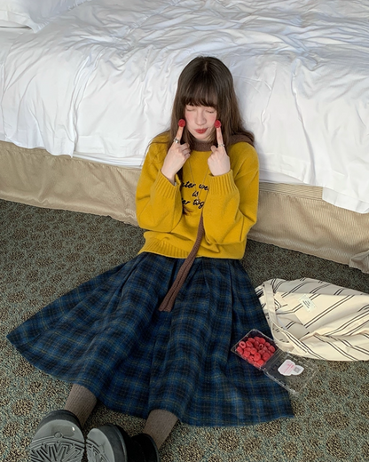 Color Lettering Knit BU0036