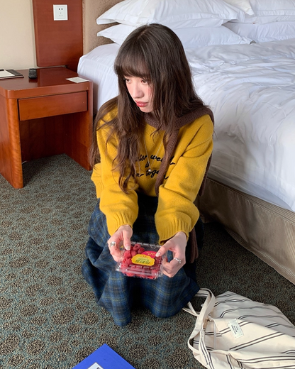 Color Lettering Knit BU0036