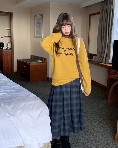 Color Lettering Knit BU0036