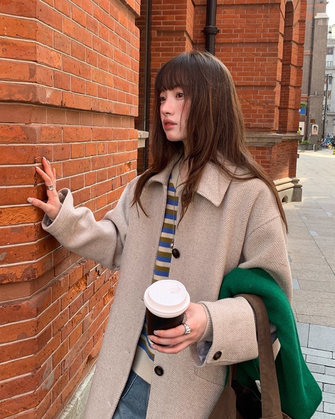 V-neck Border Knit BU0039