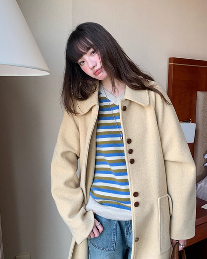 V-neck Border Knit BU0039