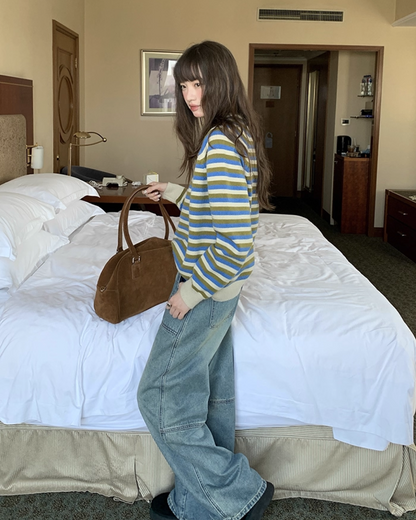 V-neck Border Knit BU0039