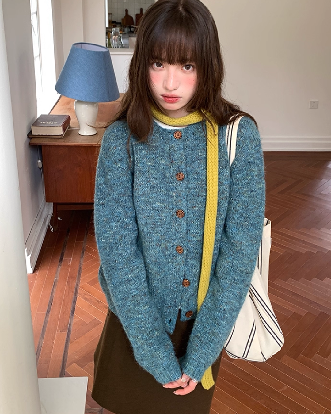 Melange Blue Knit BU0040