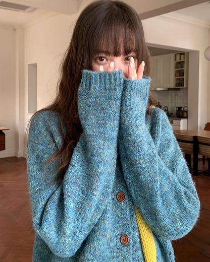 Melange Blue Knit BU0040