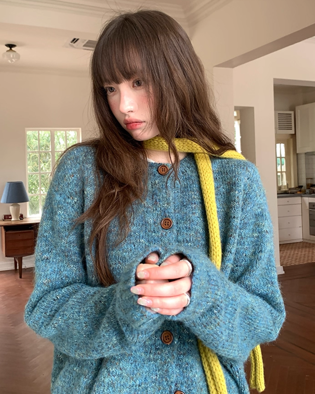 Melange Blue Knit BU0040