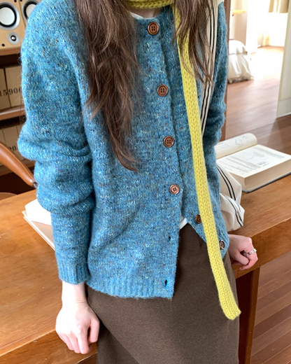 Melange Blue Knit BU0040