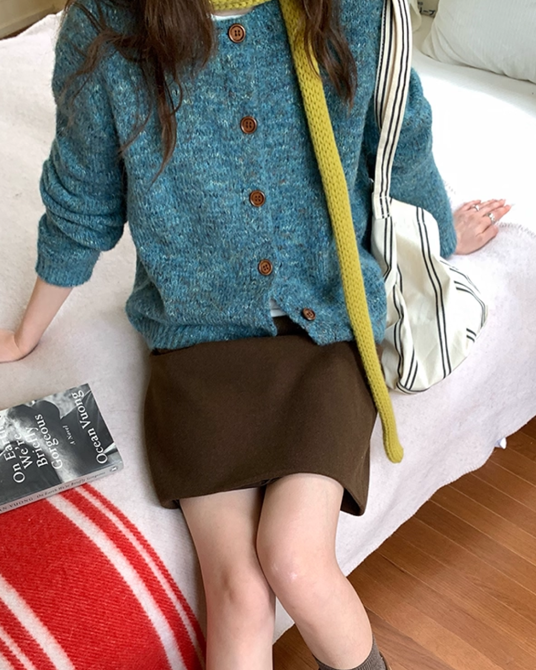 Melange Blue Knit BU0040