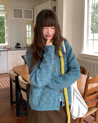 Melange Blue Knit BU0040