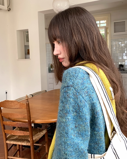 Melange Blue Knit BU0040