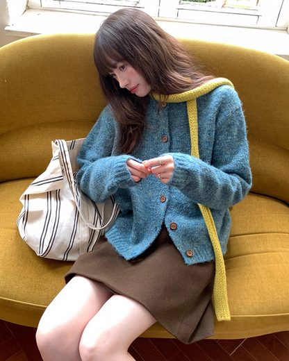 Melange Blue Knit BU0040