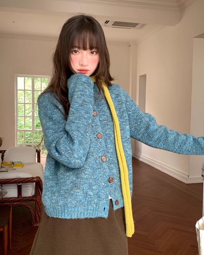 Melange Blue Knit BU0040