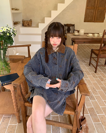 Ribbon Design Denim Matching cloth BU0041