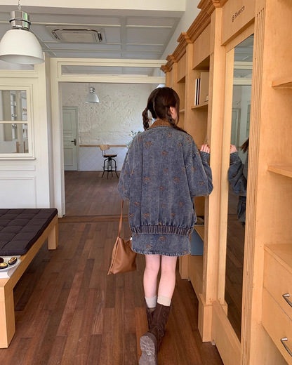 Ribbon Design Denim Matching cloth BU0041