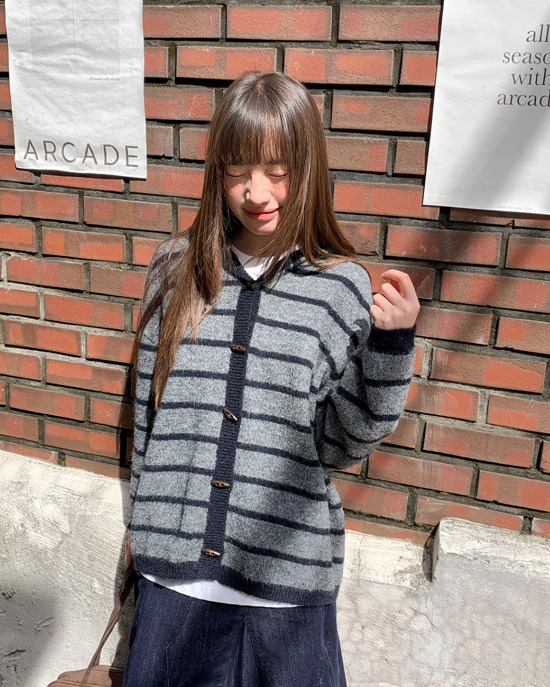 Border Knit Hoodie BU0042