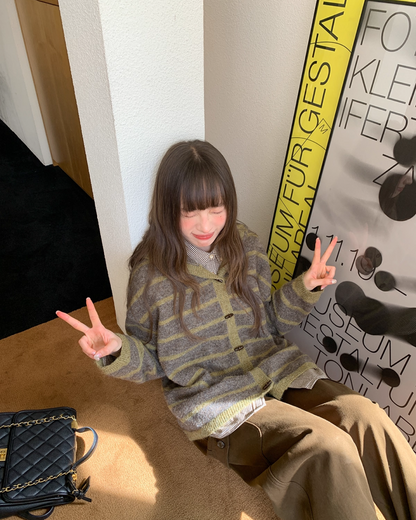 Border Knit Hoodie BU0042