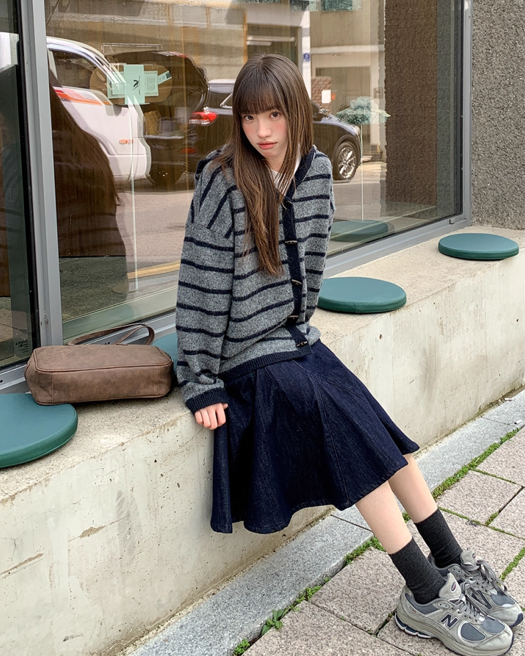 Border Knit Hoodie BU0042