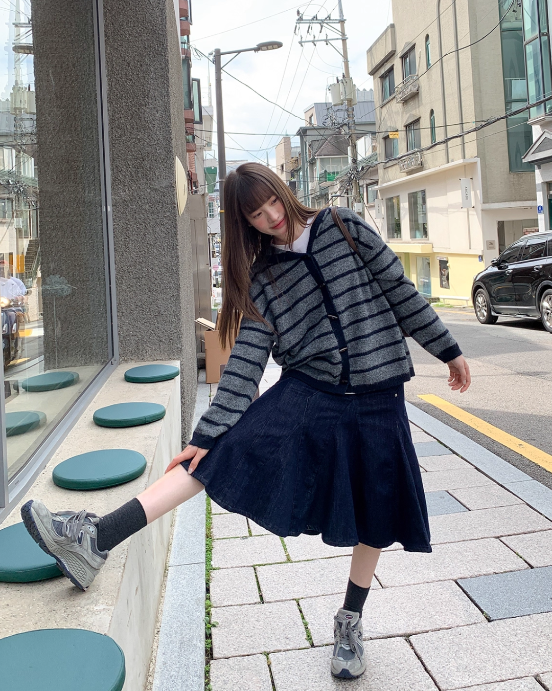 Border Knit Hoodie BU0042