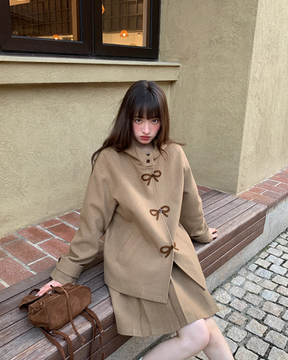 Brown Botton Ribbon Design Matching cloth BU0045